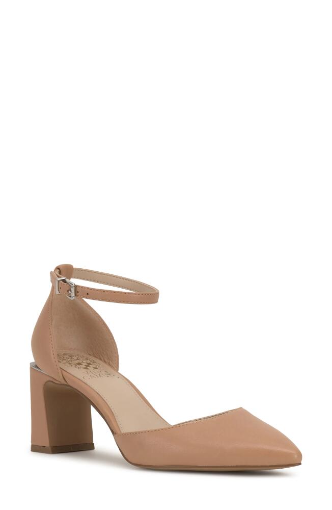 Vince Camuto Hendriy Ankle Strap Pointed Toe Pump in Sandstone Cover