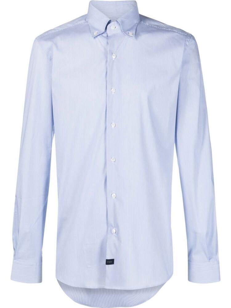 Fay long-sleeve cotton shirt - Blue Cover