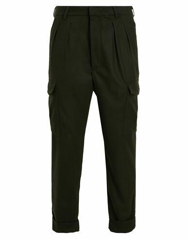 8 By Yoox Formal Cargo Trousers Man Pants Dark green Polyester, Viscose, Elastane Cover