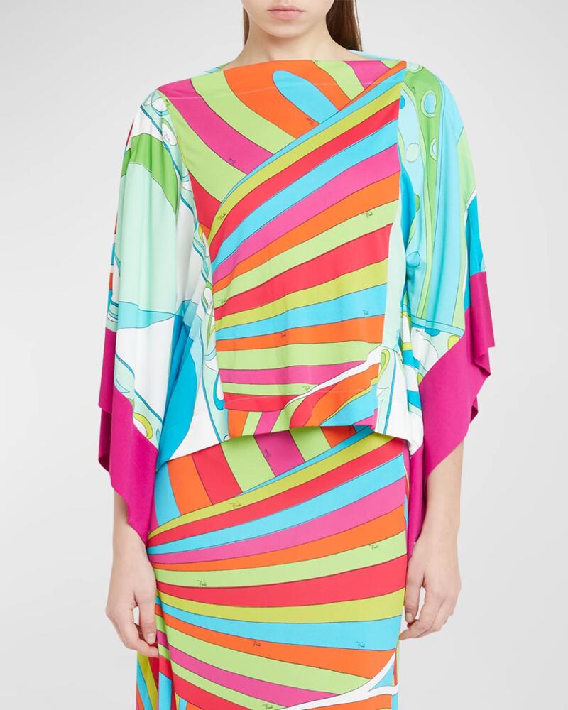 Emilio Pucci Abstract-Print Foulard Blouse Cover