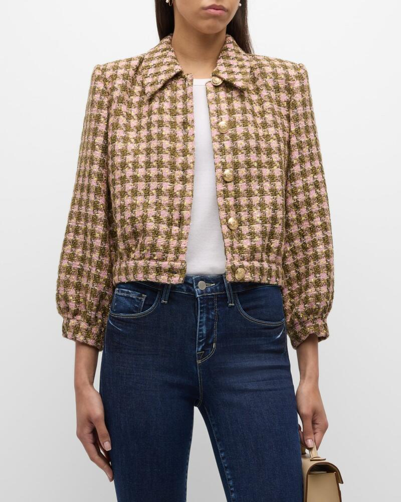 L'Agence Bridges Tweed Cropped Jacket Cover