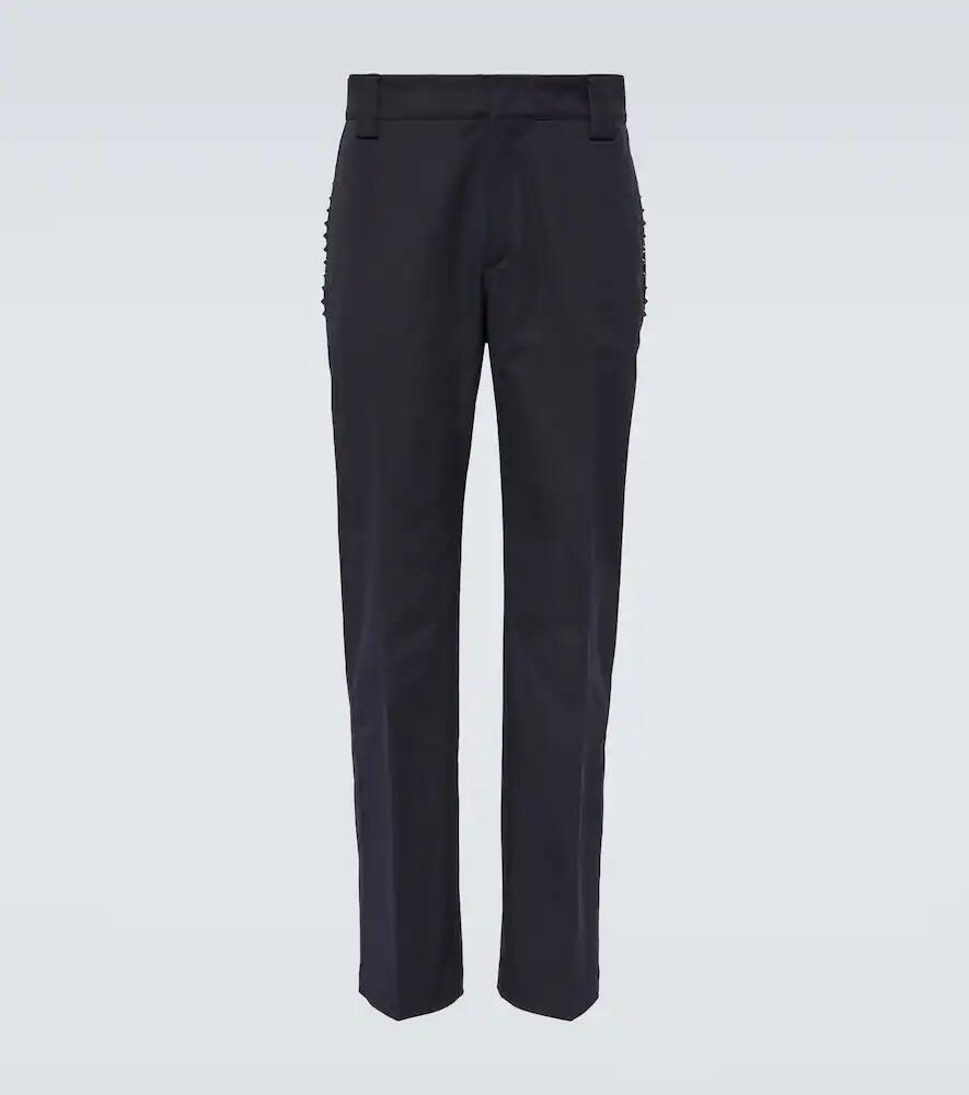 Valentino Rockstud canvas straight pants Cover