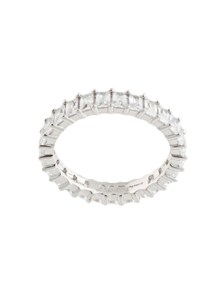 APM Monaco Romance zirconia-embellished thin-band ring - Silver Cover