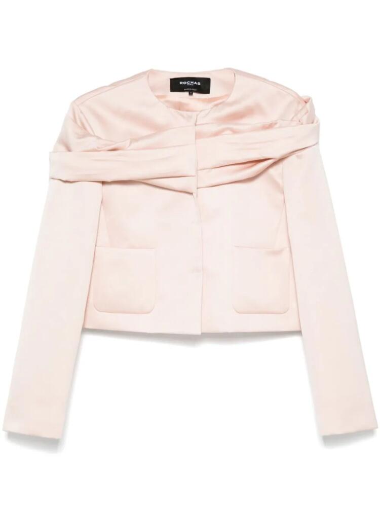 Rochas draped-detail jacket - Pink Cover