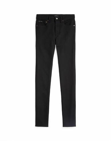 Lauren Ralph Lauren High-rise Straight Fit Jean Woman Jeans Black Cotton, Elastane Cover