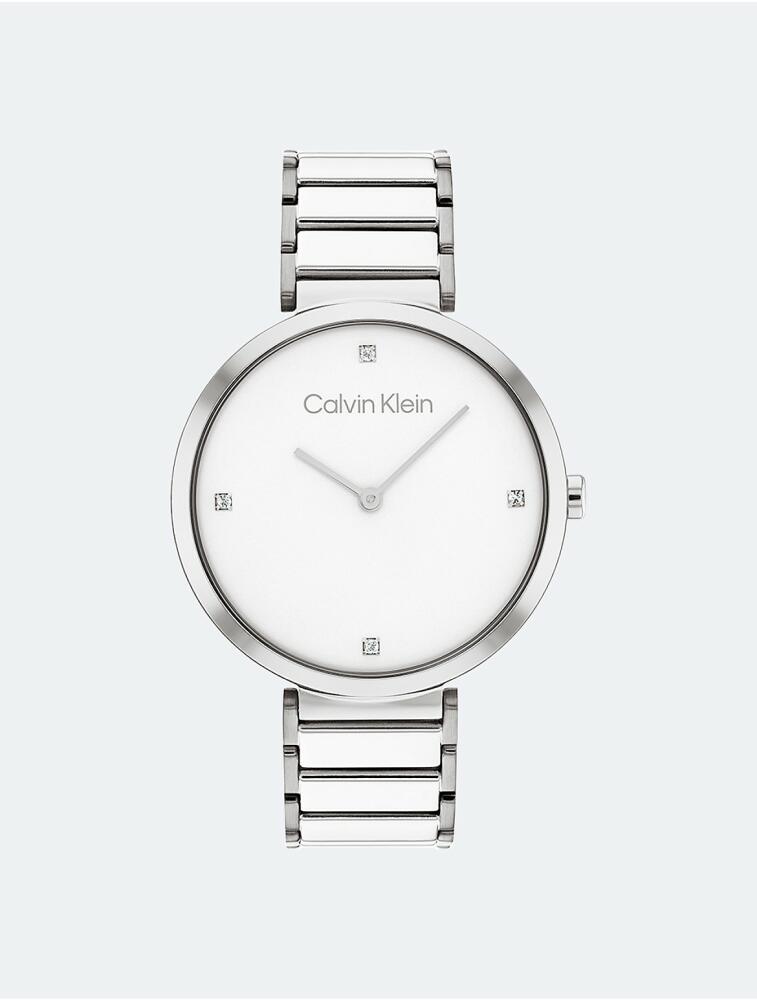 Calvin Klein Women's Minimal T-Bar Open Link Bracelet Watch - Metallic Cover