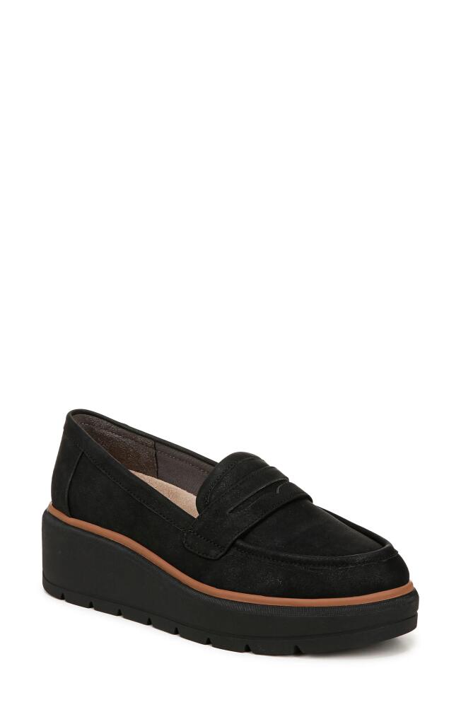 Dr. Scholl's Nice Day Max Wedge Platform Penny Loafer in Black Cover