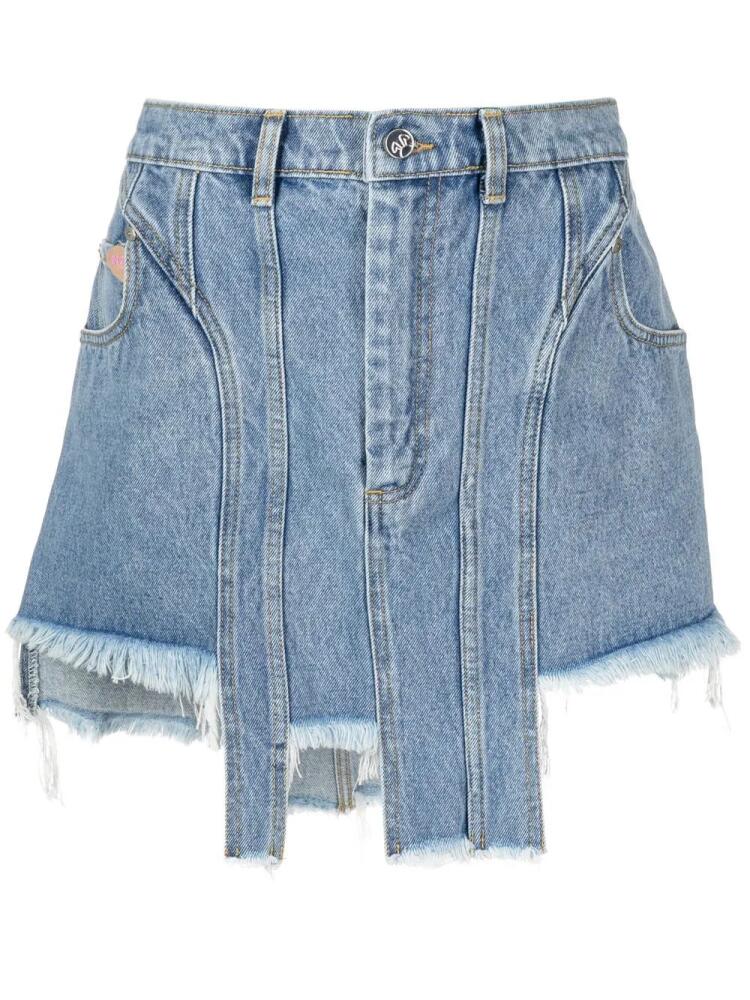 Natasha Zinko asymmetric denim mini skirt - Blue Cover