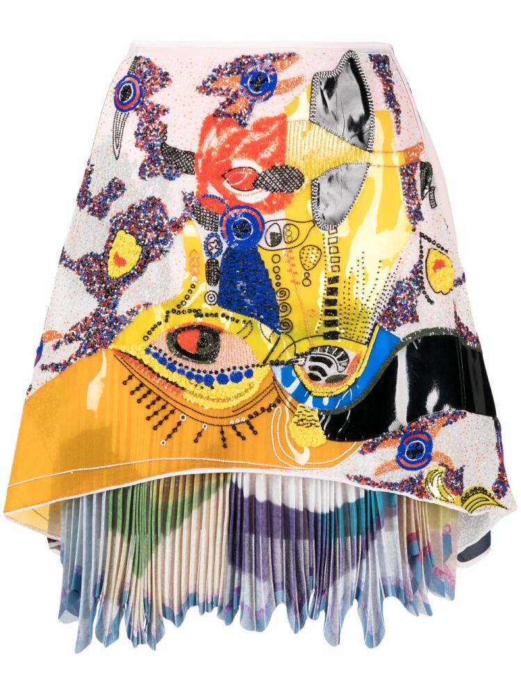 Maticevski appliqué-detail printed skirt - Multicolour Cover