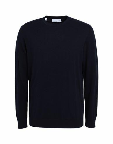 Selected Homme Man Sweater Midnight blue Pima Cotton Cover