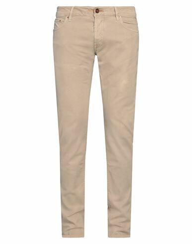 Hand Picked Man Pants Beige Cotton, Modal, Elastane Cover