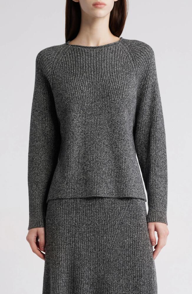 KOBI HALPERIN Jimi Stretch Cashmere Rib Sweater in Heather Black Cover