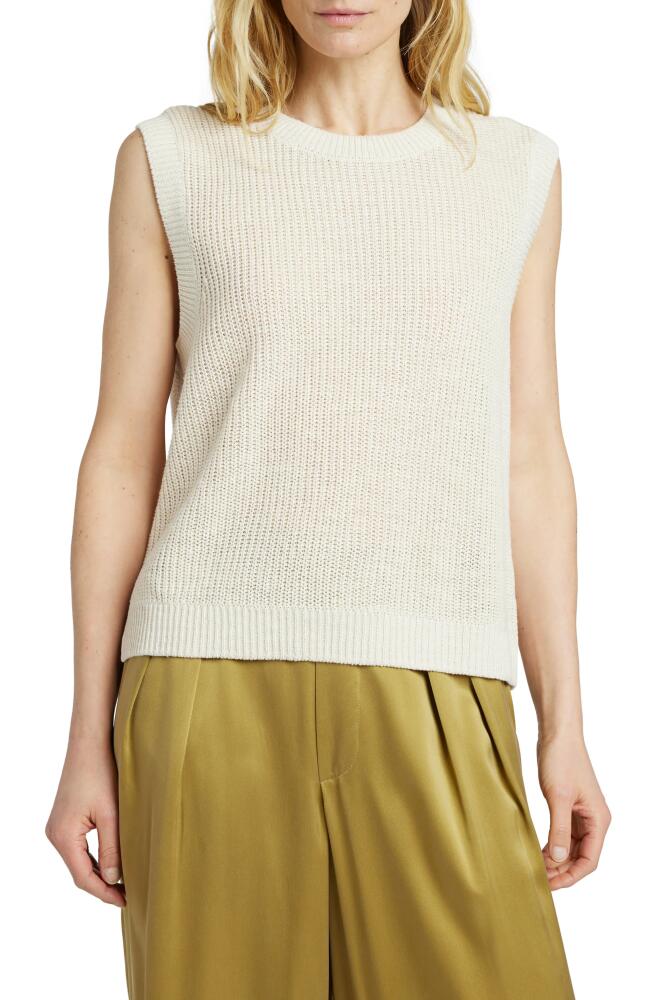 Faherty Miramar Muscle Sweater Tank in Summer Sand Cover