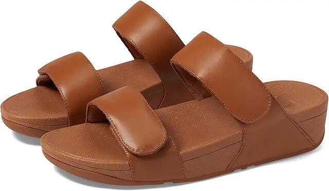 FitFlop Lulu Adjustable Leather Slides (Light Tan 2) Women's Shoes Cover