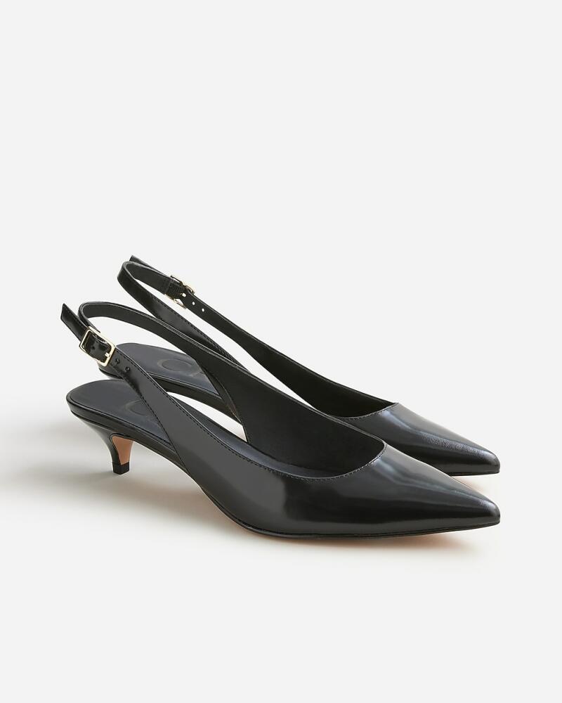 J.Crew Robin buckle kitten heels in leather Cover