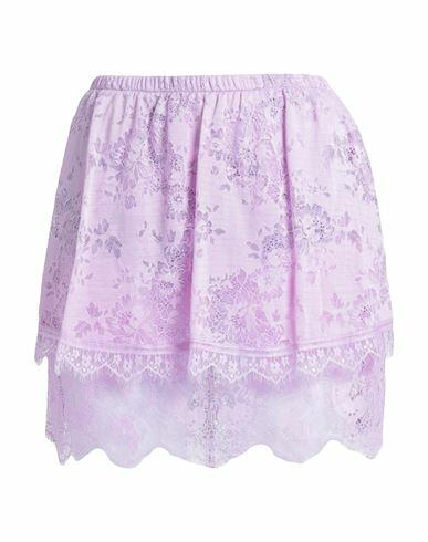 Soallure Woman Mini skirt Lilac Cotton, Polyamide Cover