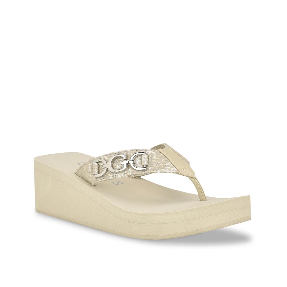 Guess Edany Wedge Sandal | Women's | Taupe Cover