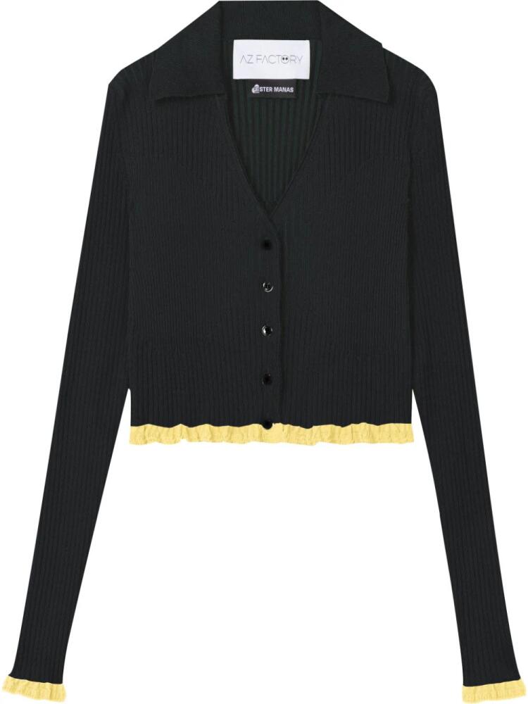 AZ FACTORY x Ester Manas ribbed cropped cardigan - Black Cover