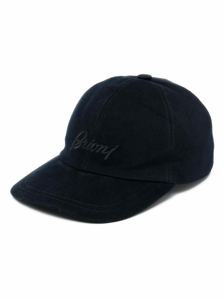 Brioni logo-embroidered baseball cap - Blue Cover