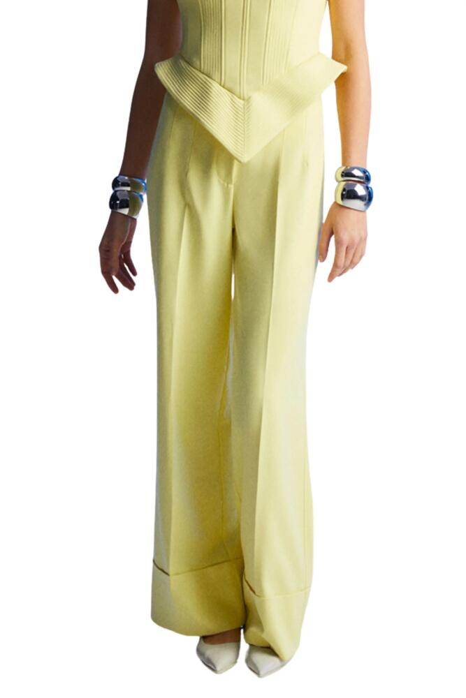 Nocturne High Waist Palazzo Pants in Yellow Cover