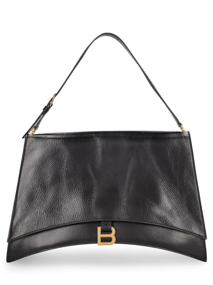 BALENCIAGA Large Crush Sling Leather Shoulder Bag Cover