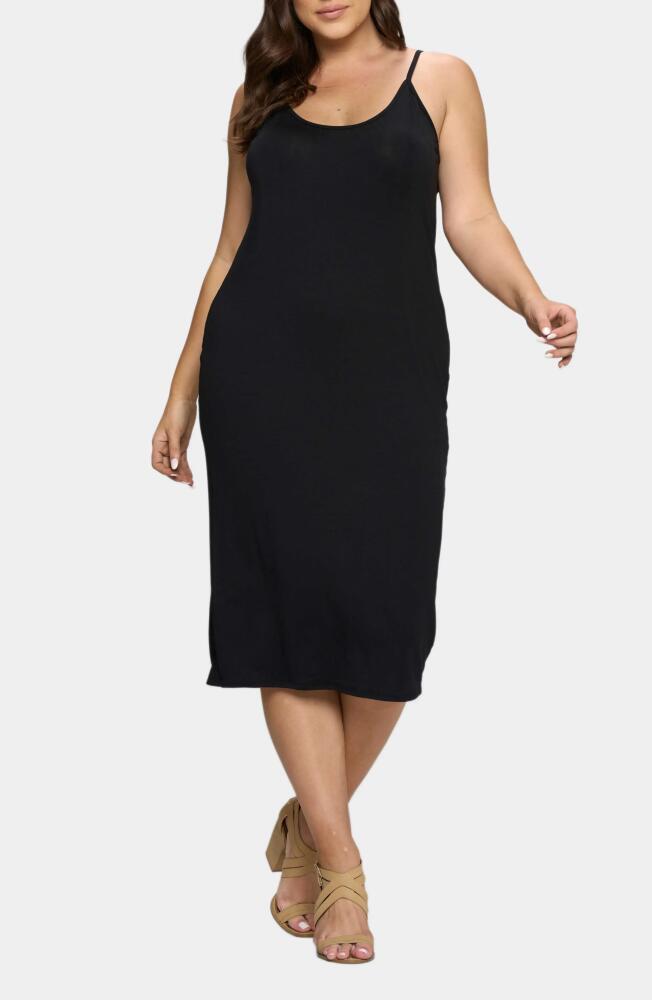 L I V D Jennie Stretch Midi Body-Con Dress in Black Cover