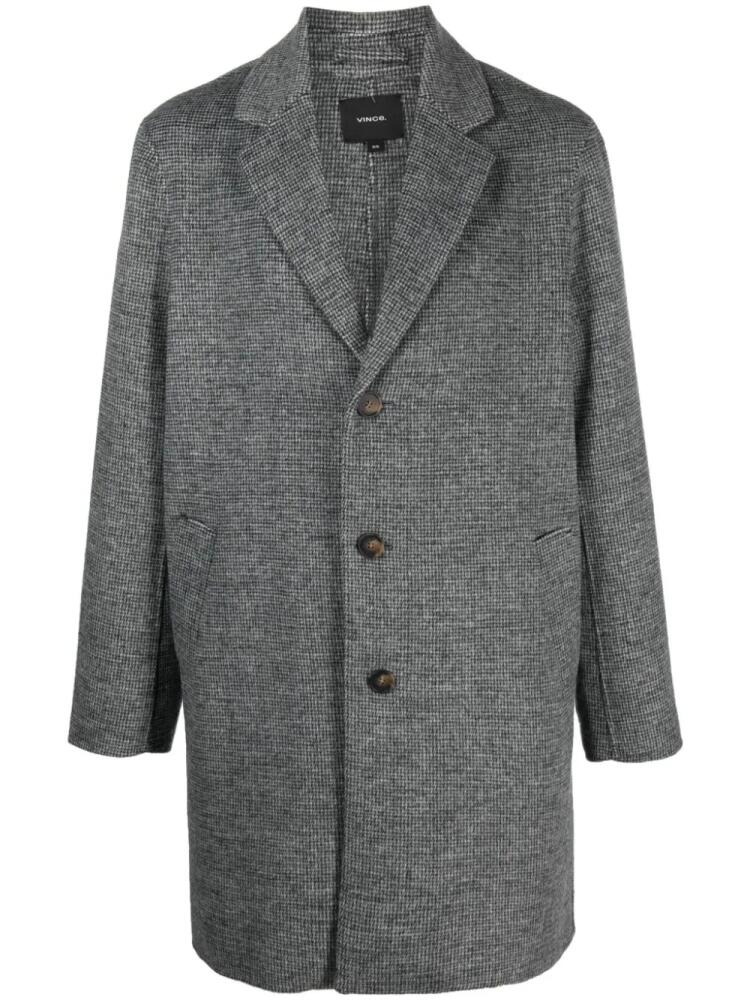 Vince houndstooth-pattern single-breasted coat - Grey Cover