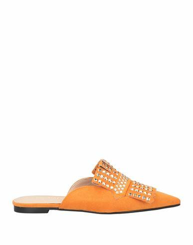 Giulia Neri Woman Mules & Clogs Orange Textile fibers Cover