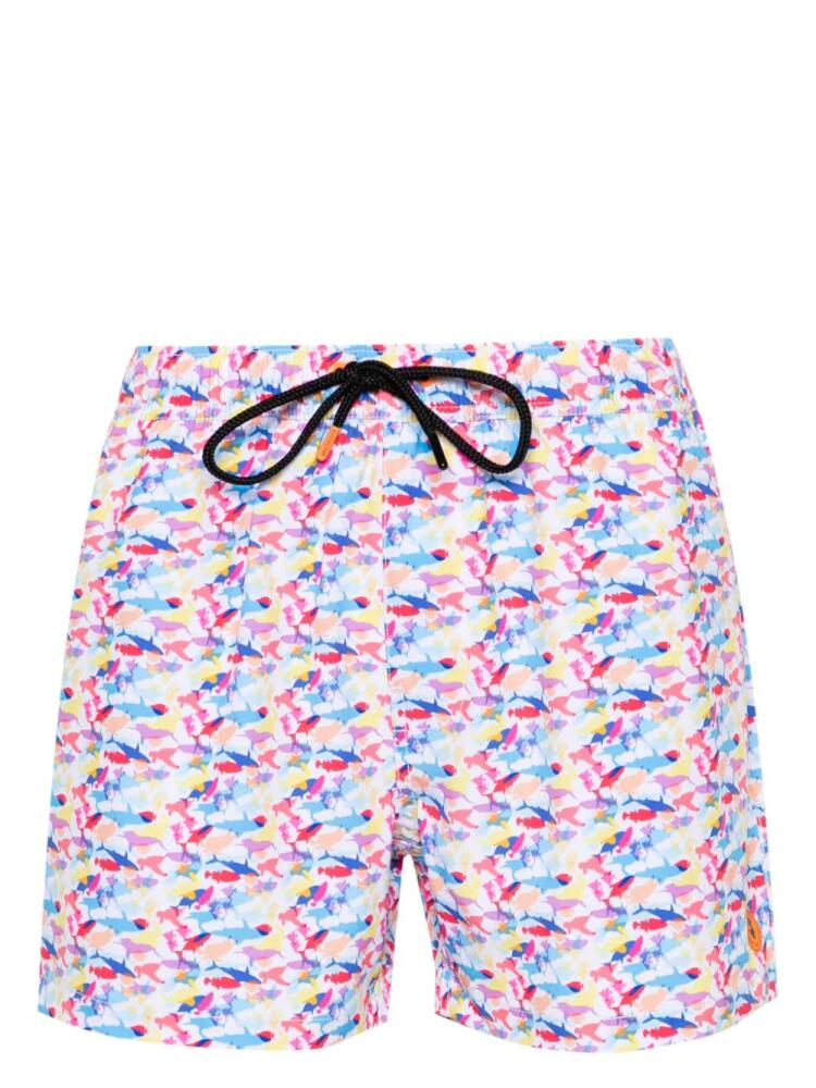 Save The Duck Ademir rainbow-sharks swim shorts - White Cover