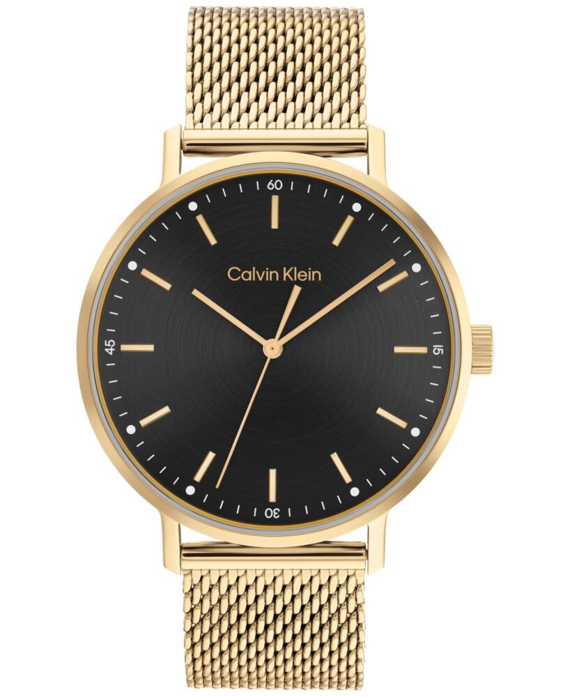 Calvin Klein Gold-Tone Mesh Bracelet Watch 42mm - Gold Cover