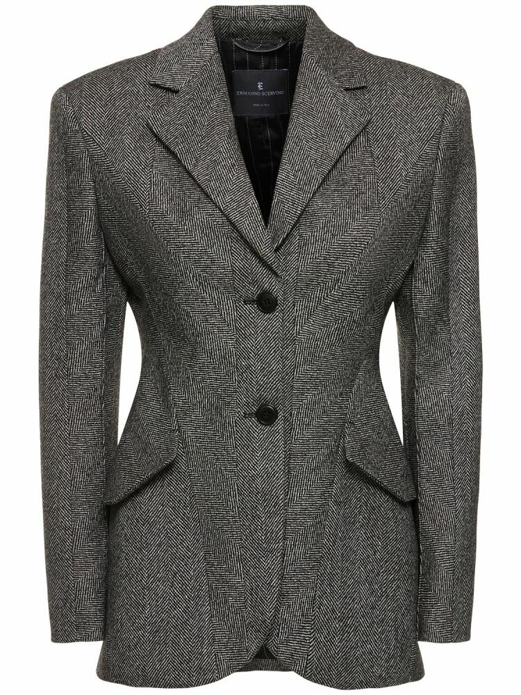 ERMANNO SCERVINO Single Breast Wool Blazer Cover