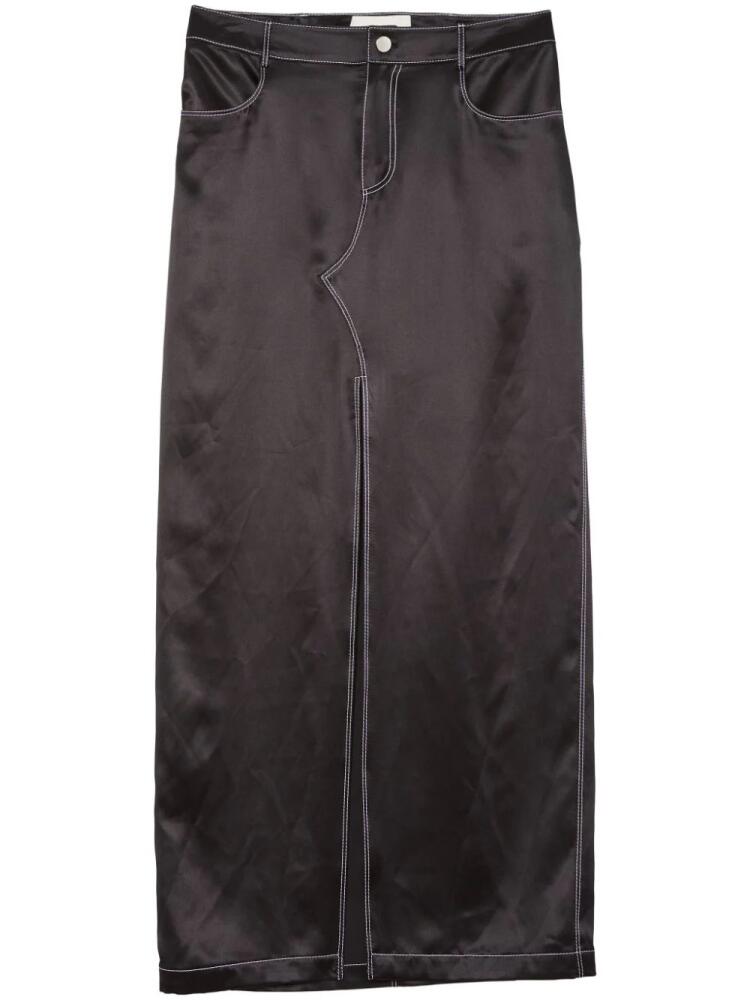 Fleur Du Mal long silk skirt - Black Cover