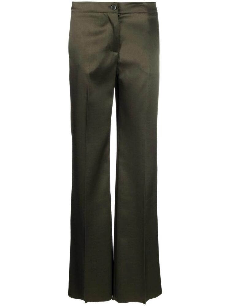 ETRO high-rise flared trousers - Green Cover