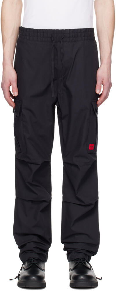 Hugo Black Regular-Fit Cargo Pants Cover