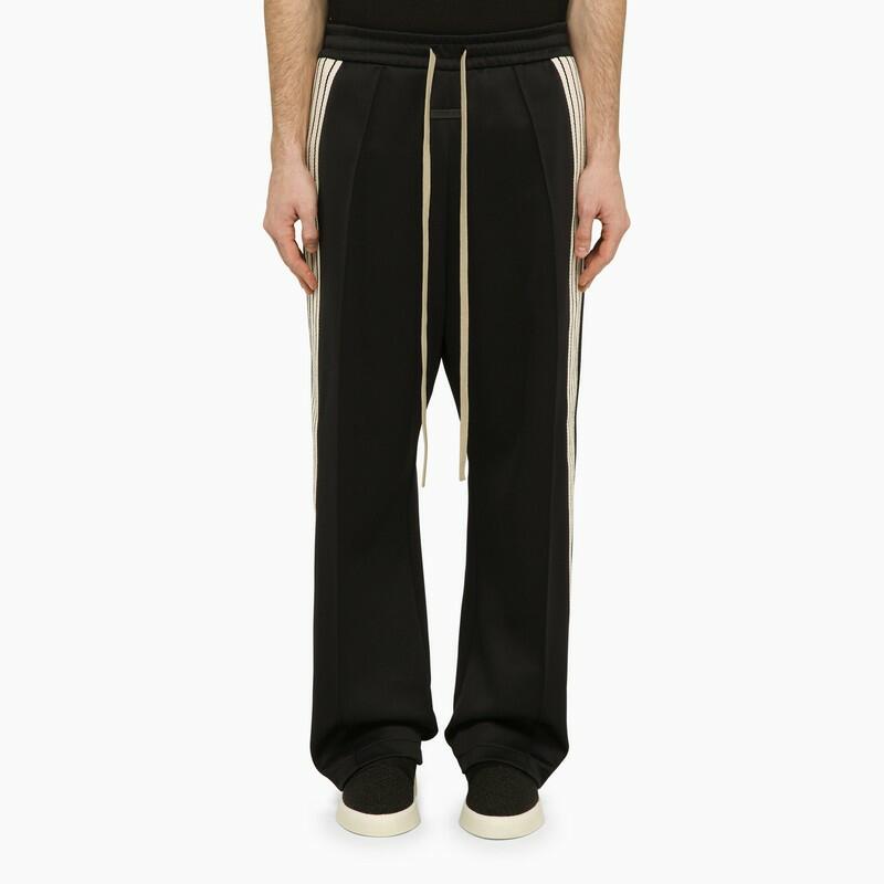 Fear of God Black striped nylon and cotton jogging trousers Cover