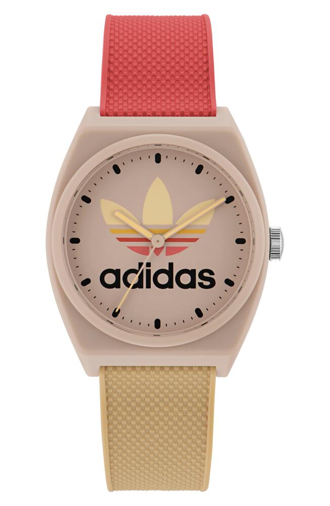 adidas Project Two GRFX Resin Strap Watch, 38mm in Beige Multi Cover