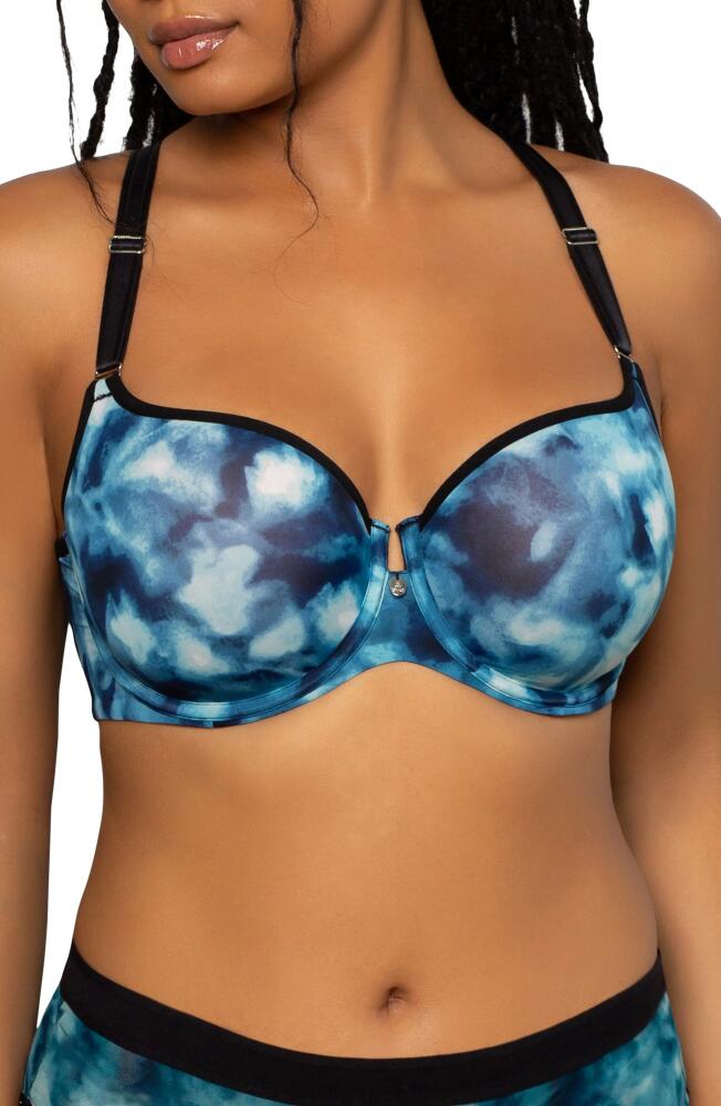 Curvy Couture Tulip Smooth Convertible Underwire Push-Up Bra in Floral Wash Cover