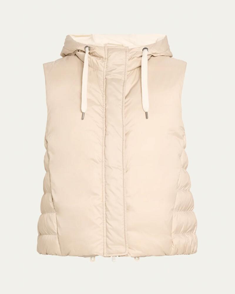 Brunello Cucinelli Hooded Drawstring Nylon Vest Cover