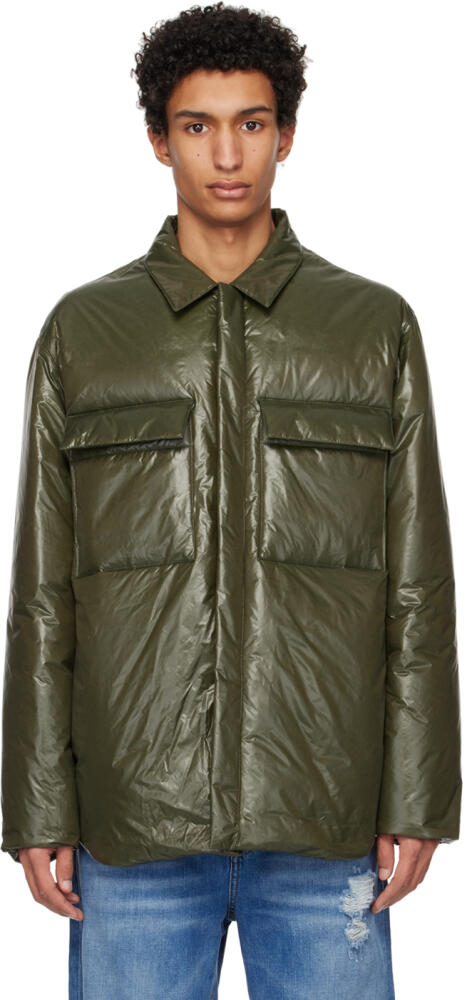 Jil Sander SSENSE Exclusive Green Down Jacket Cover