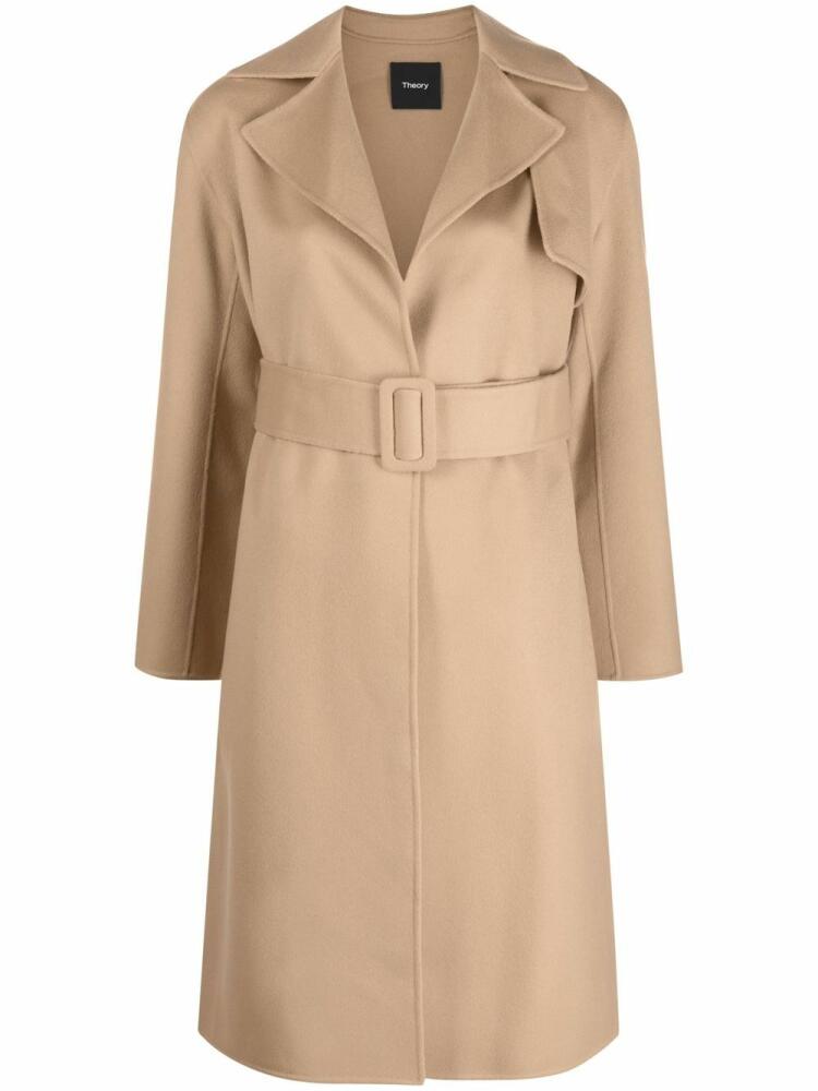 Theory belted wrap trench coat - Brown Cover