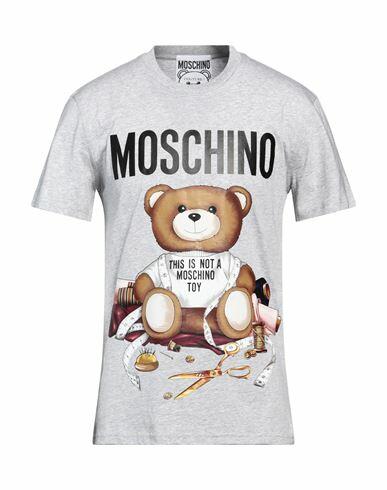 Moschino Man T-shirt Light grey Organic cotton Cover