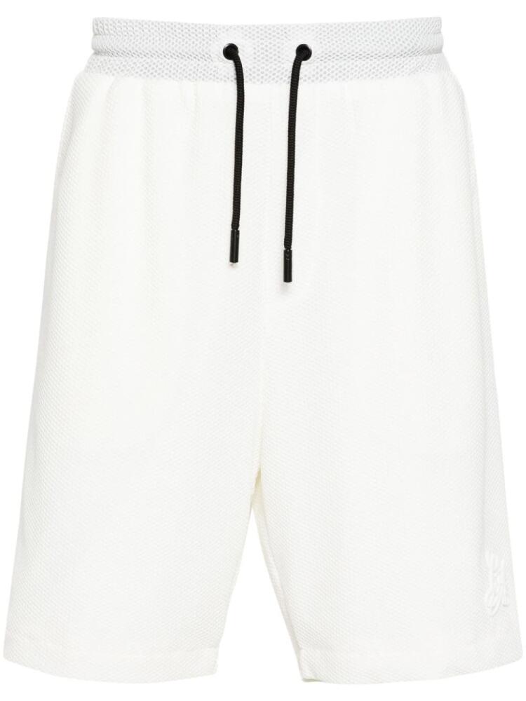 Giorgio Armani flocked-logo shorts - White Cover