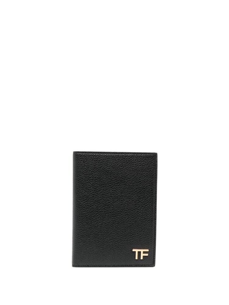 TOM FORD logo-plaque leather wallet - Black Cover