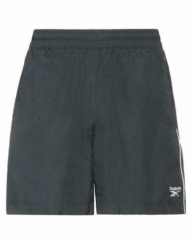 Reebok Man Shorts & Bermuda Shorts Black Recycled polyamide, Recycled polyester Cover