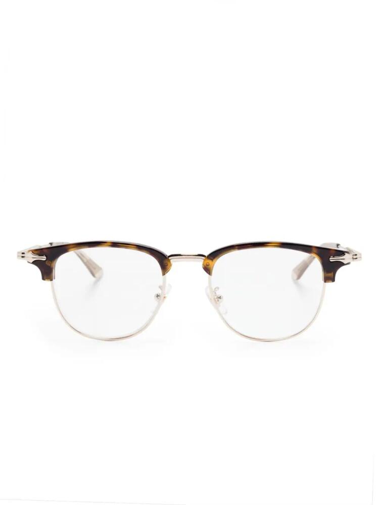 Montblanc rectangle-frame glasses - Gold Cover