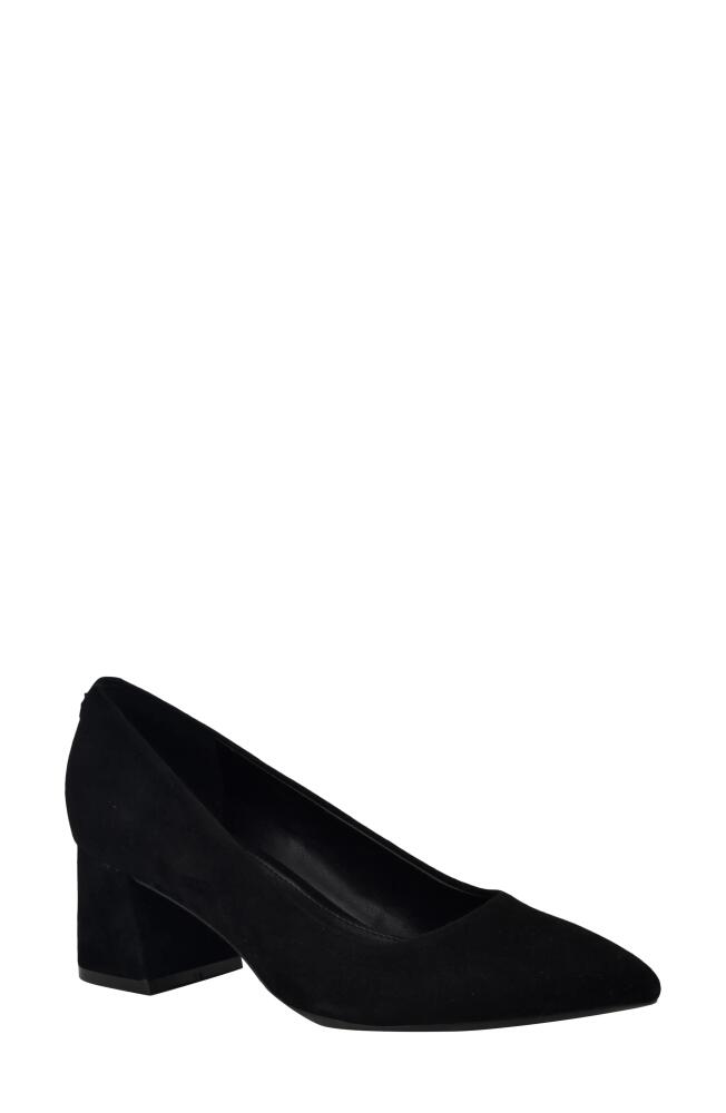 Calvin Klein Lenott Pointed Toe Pump in Black Suede Cover