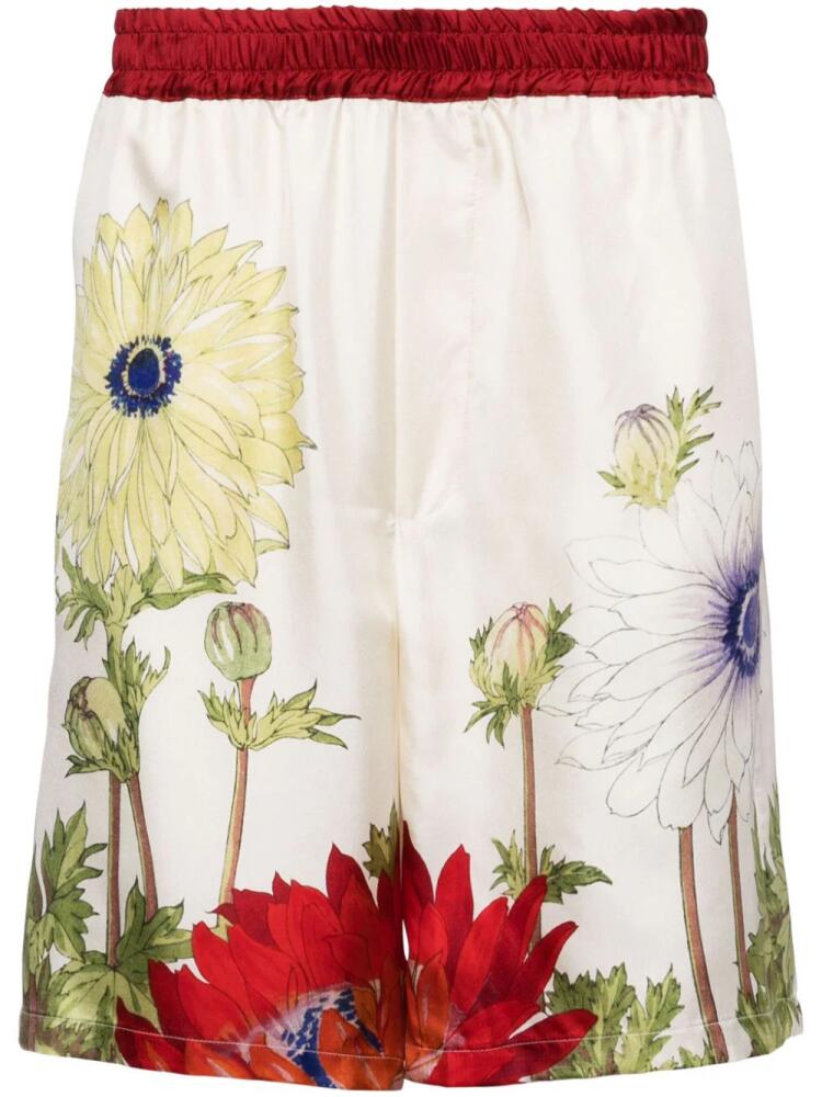 Pierre-Louis Mascia floral-print bermuda shorts - Neutrals Cover