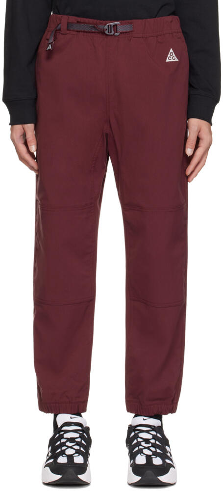 Nike Burgundy Trail Trousers Cover