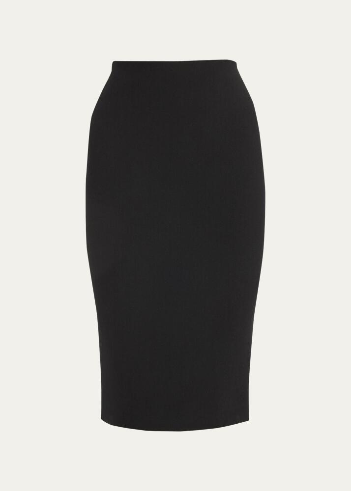 Victoria Beckham Double Wool Crepe Midi Skirt Cover