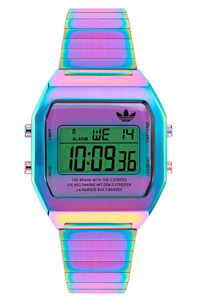 adidas AO Street Iridescent Digital Silicone Strap Watch in Other Cover